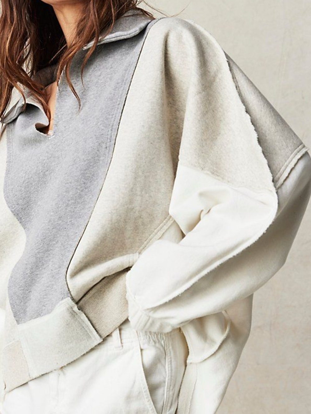 Free People Sidewalk Sweatshirt Size Small RT $148 Gray